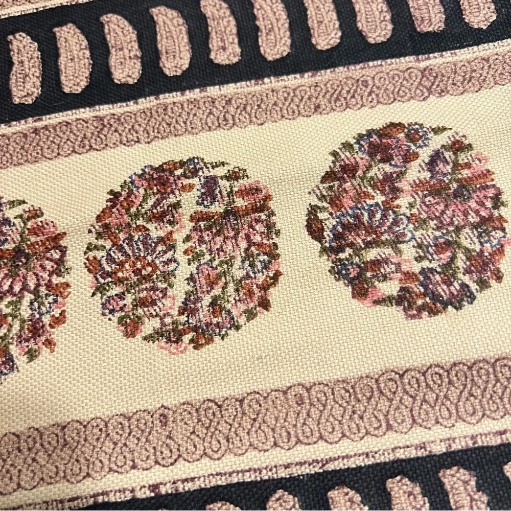 Pottery Barn Tan and Black Patterned Pillow Cover 24x24 Accent Pillow Sham/Cover